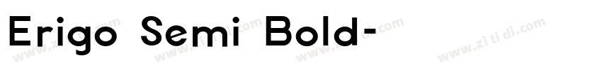 Erigo Semi Bold字体转换